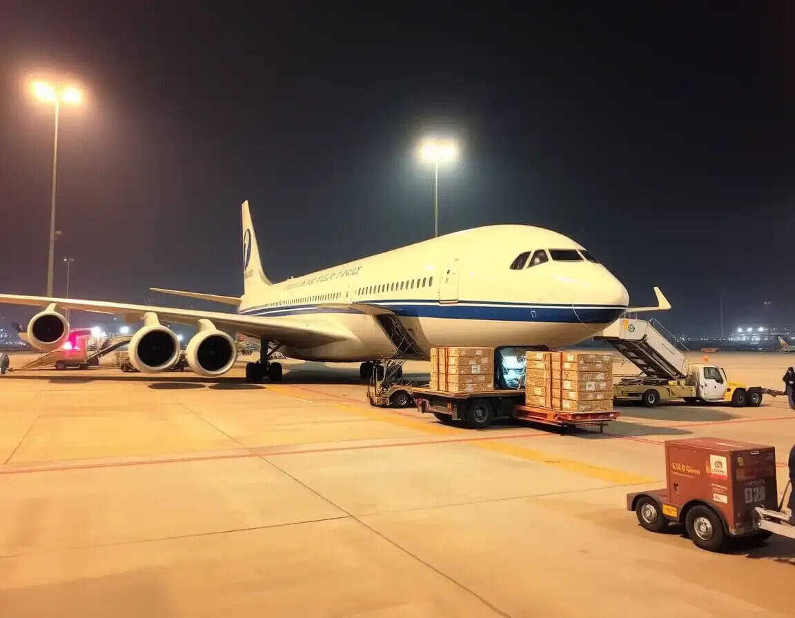 cargo plain in china airport 6